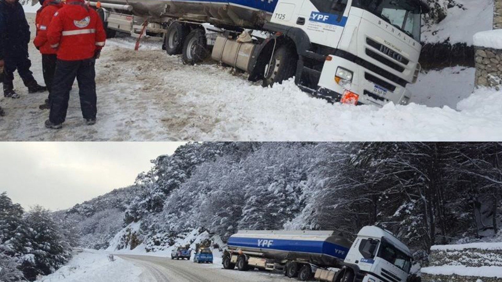 Ushuaia: Despiste de camion cisterna en ruta 3