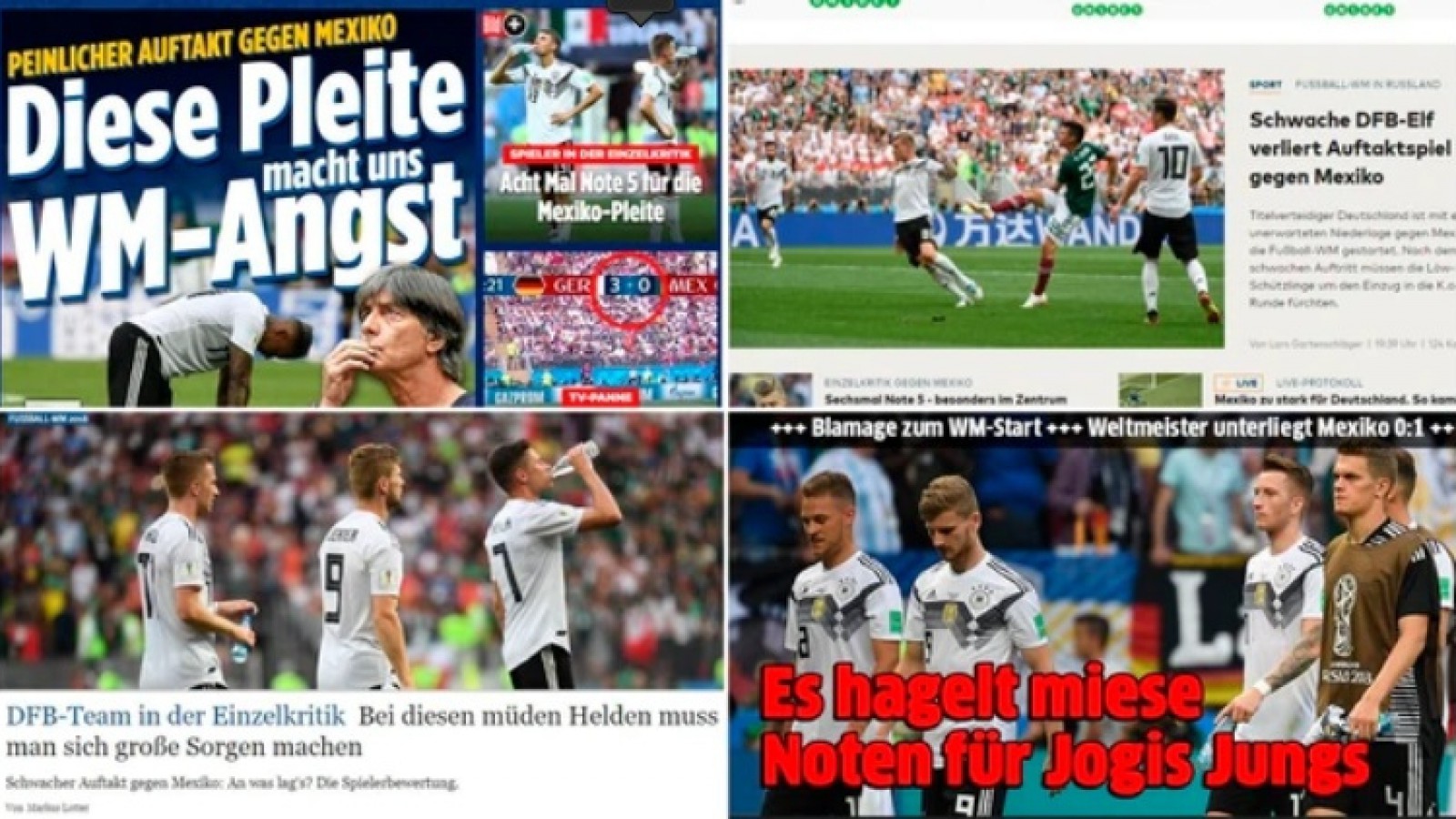 "Héroes cansados": las lapidarias críticas de los medios alemanes por la derrota ante México