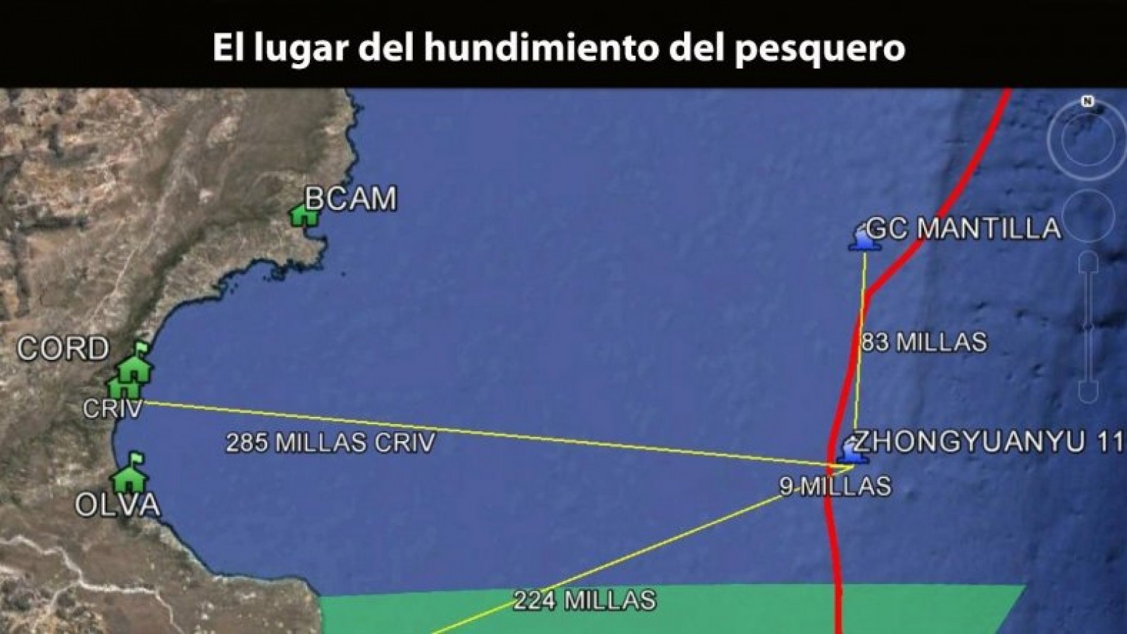 Rescatan ilesos a 30 tripulantes chinos al hundirse un buque frente a Comodoro