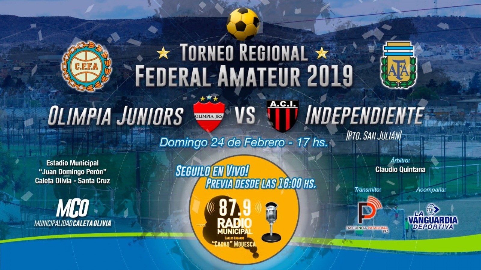 Radio Municipal de Caleta Olivia acompaña el periplo de los equipos locales en el Federal