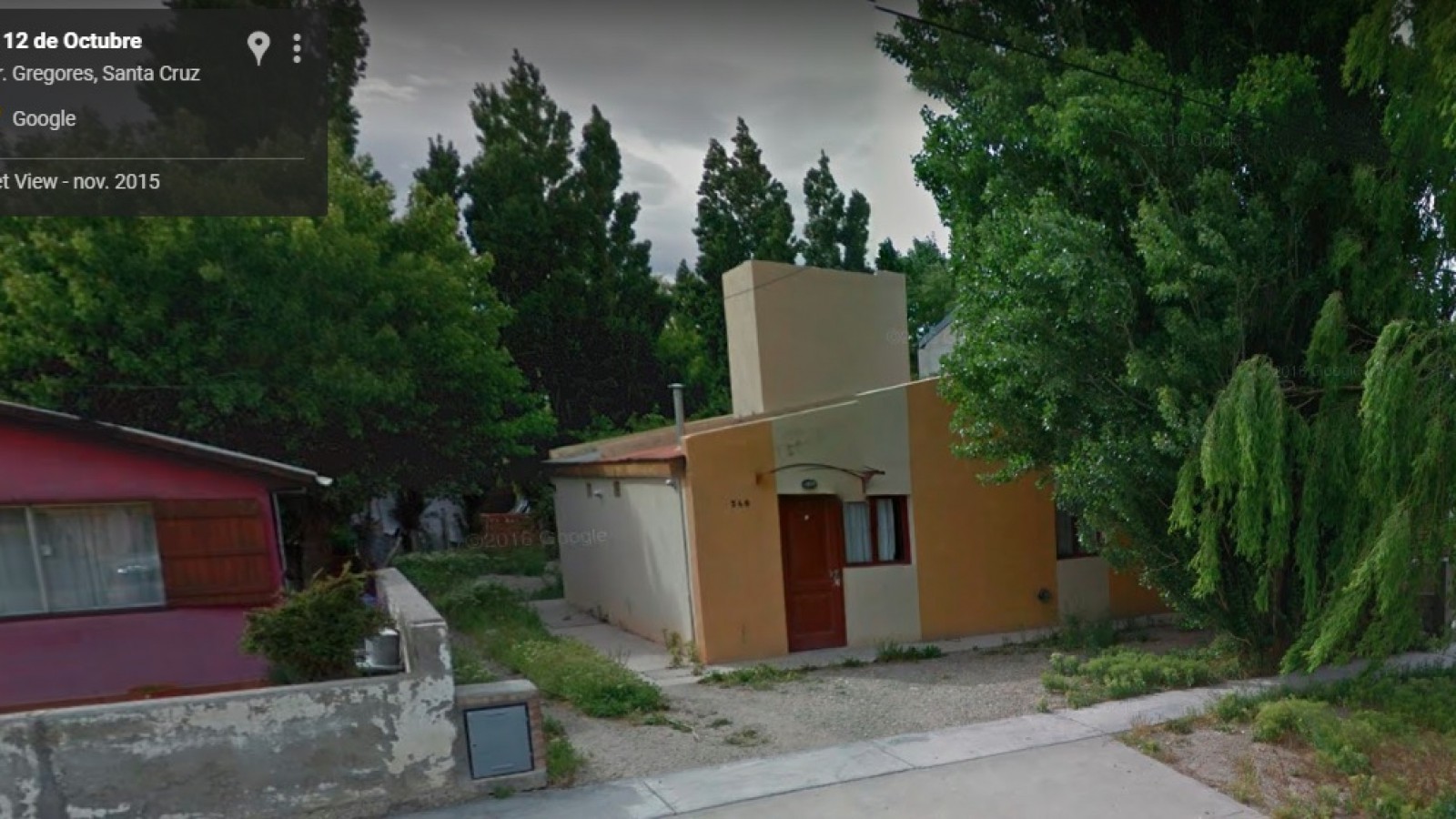 Frente de la vivienda donde ocurrió el caso.imagen Google Maps.