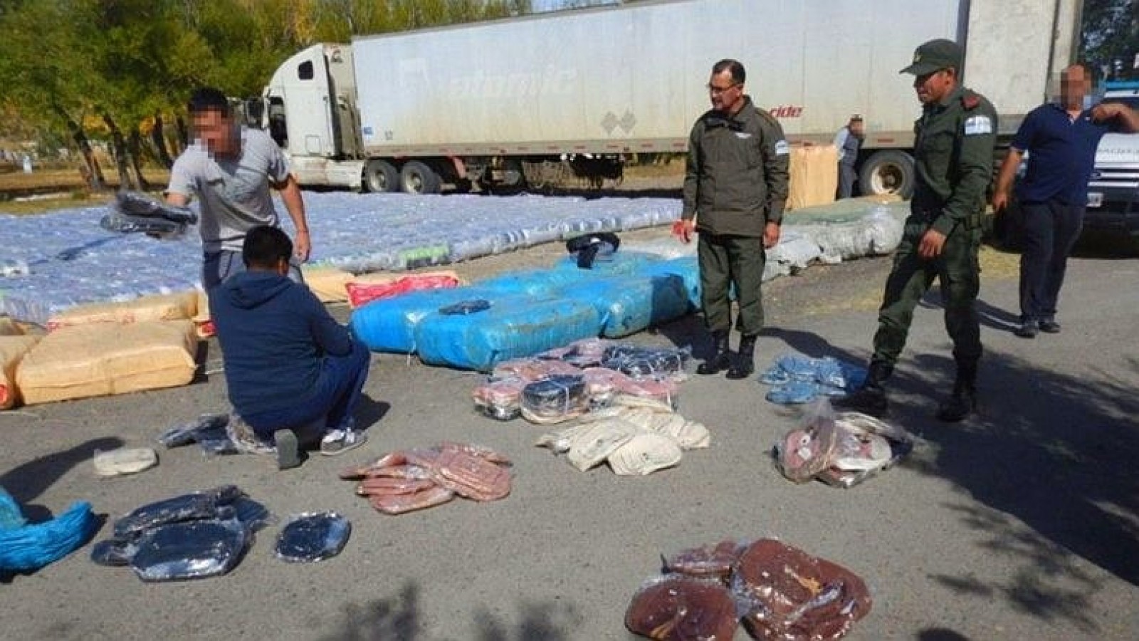 Detienen a camionero chileno con una carga millonaria de mercadería