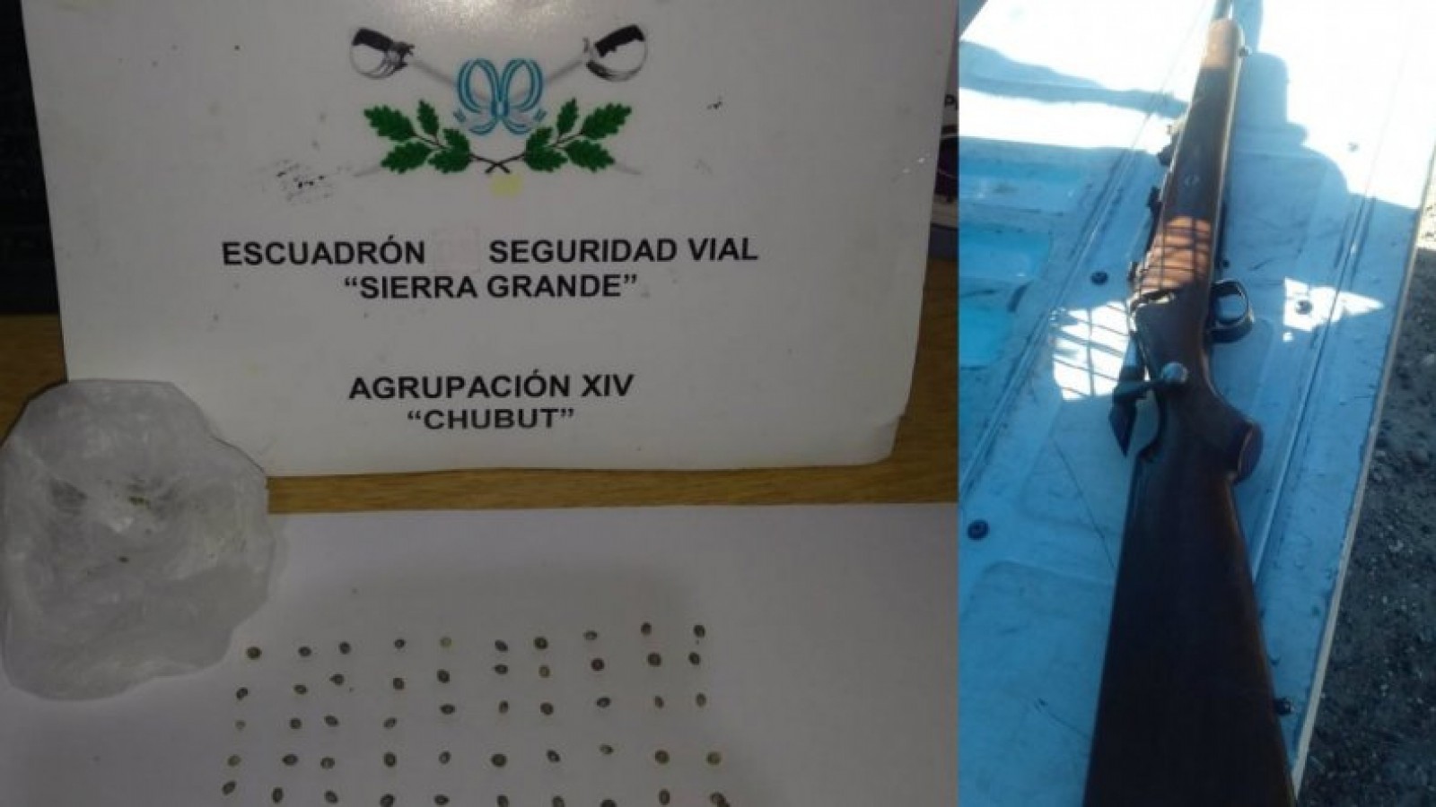Chubut: Gendarmería secuestró un arma y semillas de marihuana