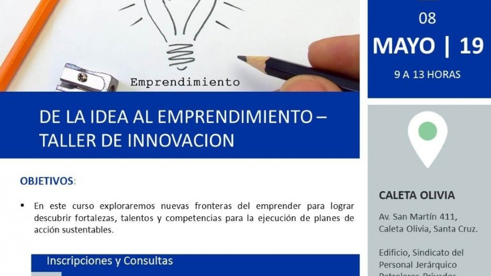 Ciclo de capacitaciones para emprendedores en Caleta