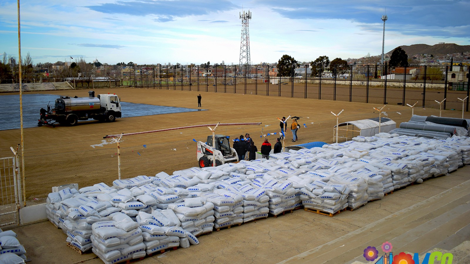 Facundo Prades recorrió las obras del Estadio Municipal