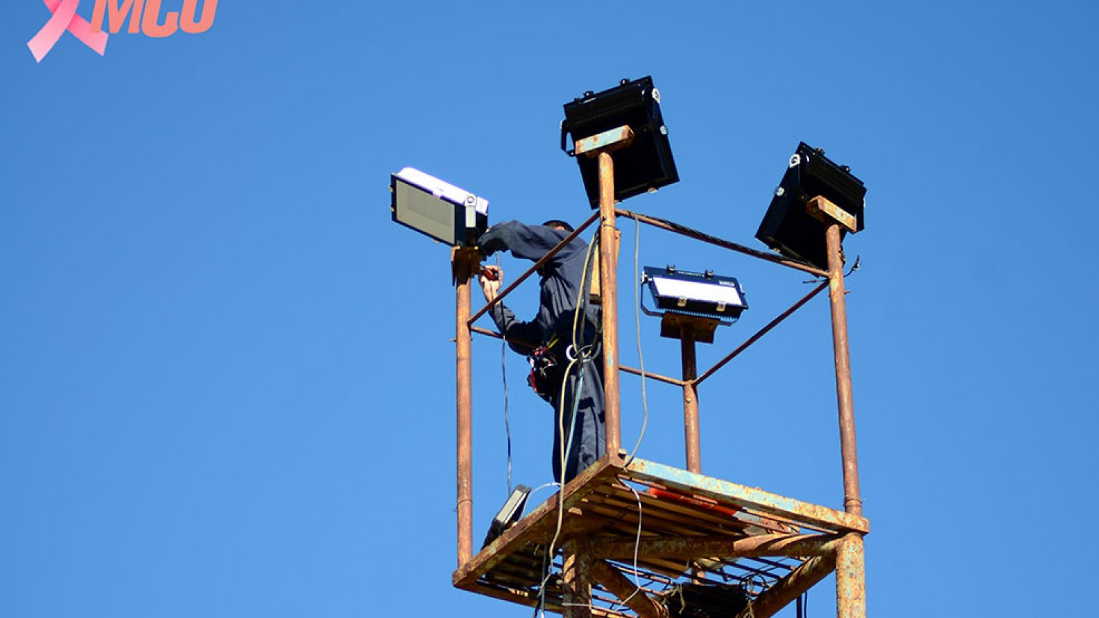 Acondicionamiento en el velódromo de Caleta Olivia