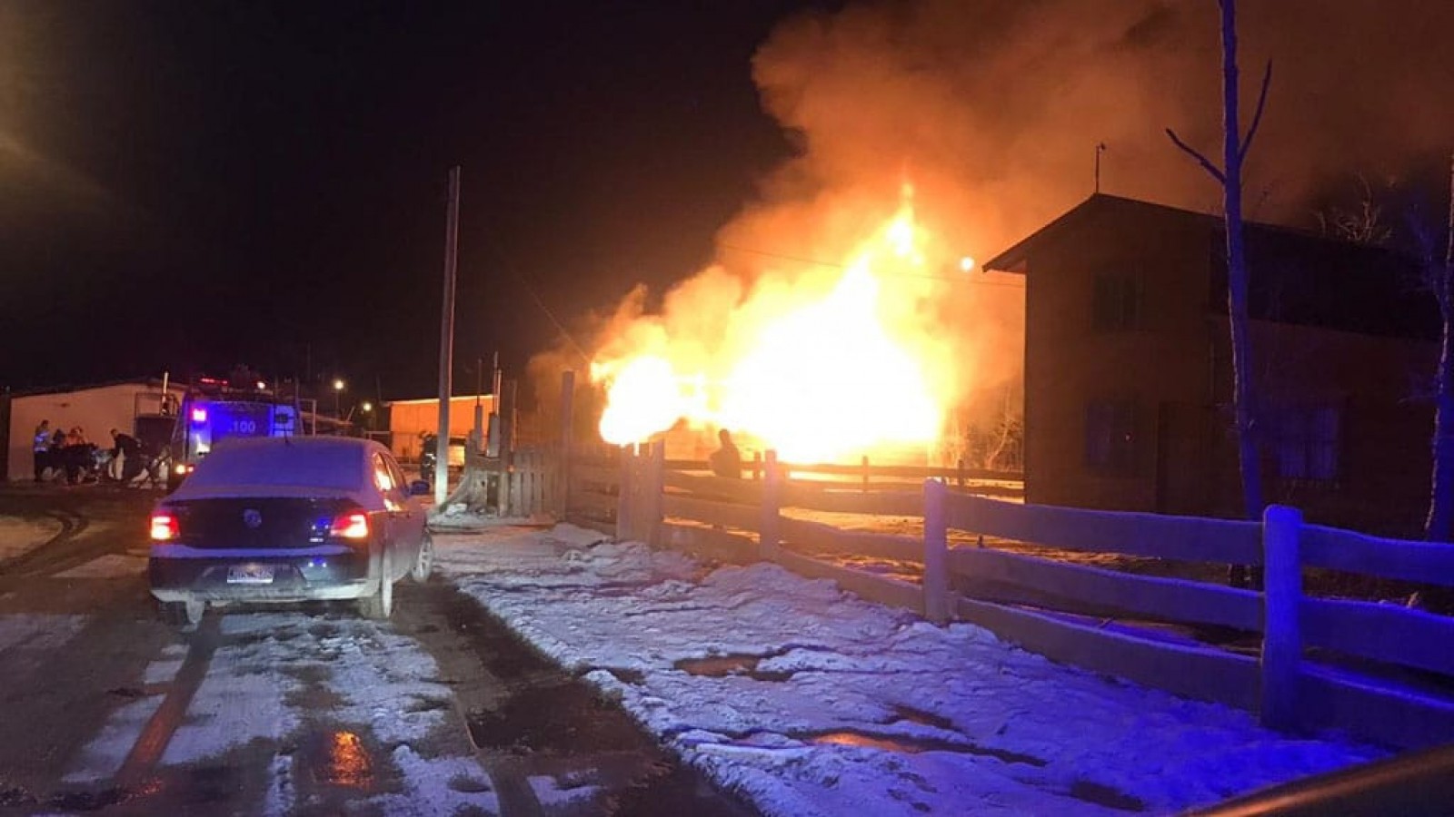 Una mujer fue rescatada de un incendio en Tolhuin
