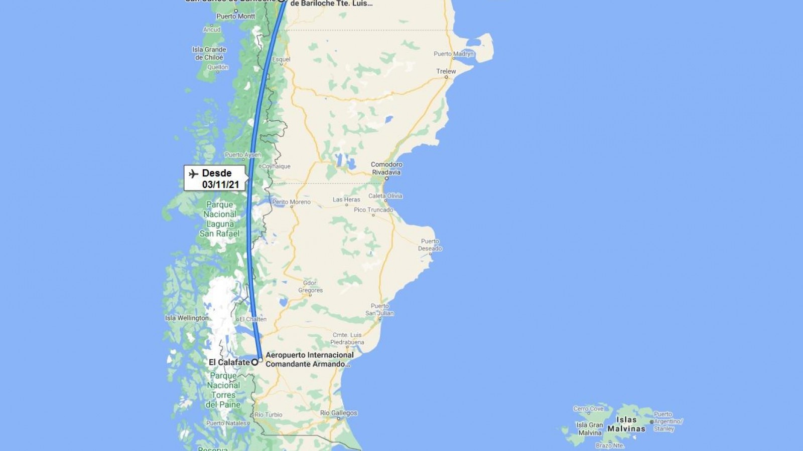 Retoman la conexión aérea entre El Calafate y Bariloche