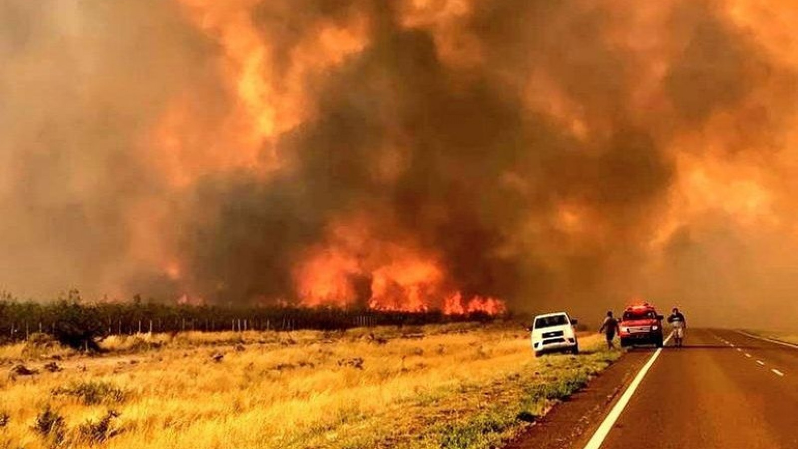 Podrían enviar un avión hidrante para combatir el incendio cerca de Puerto Madryn