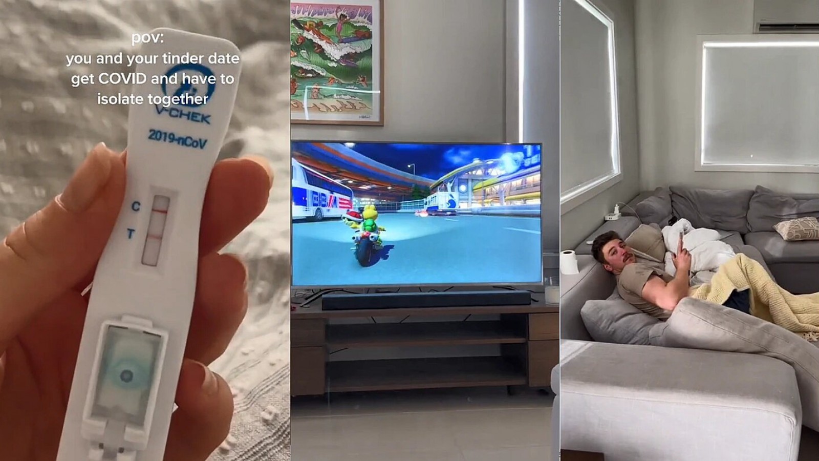 Se conocieron por Tinder, pero dieron positivo de Covid y tuvieron que aislarse juntos