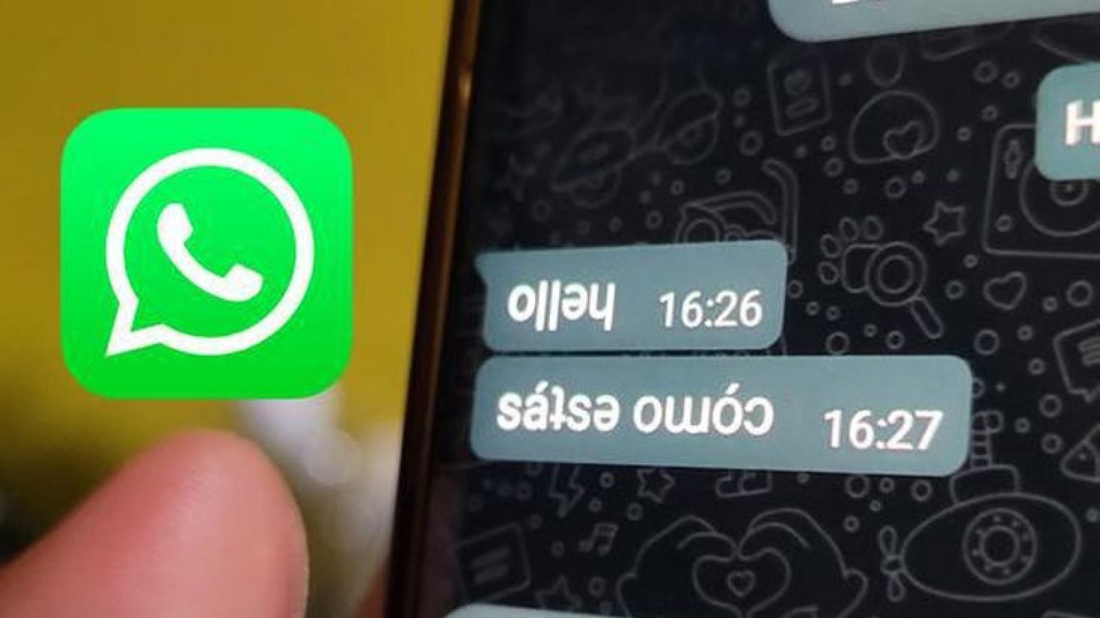 El truco para escribir mensajes "de cabeza" en WhatsApp