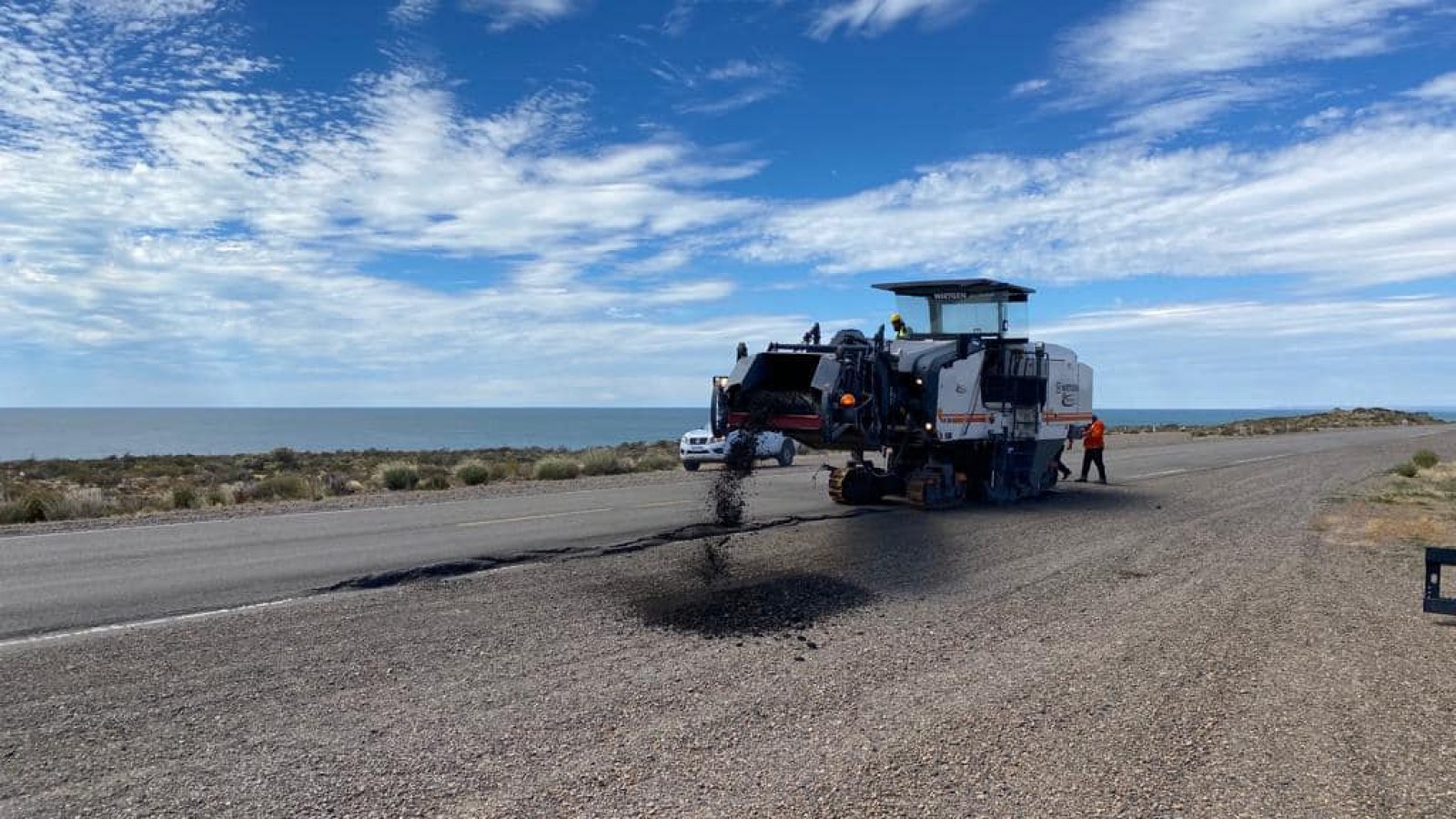 Avanzan en la reparación del tramo de ruta Nº3 Ramón Santos-Caleta Olivia