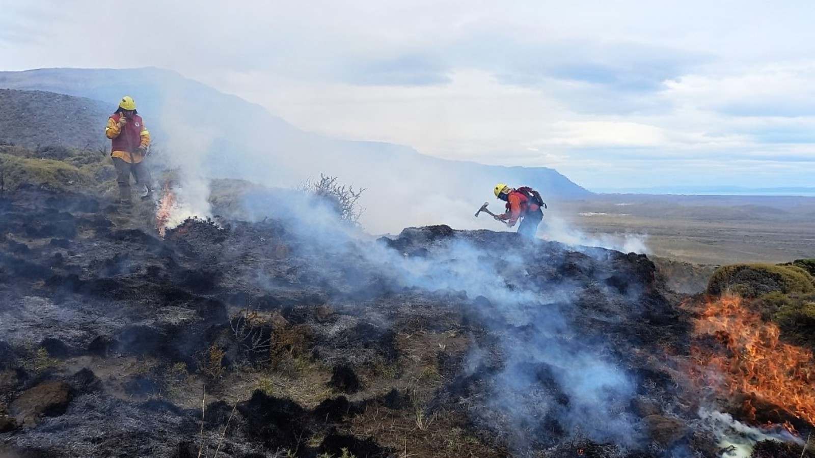 Pudieron apagar incendio en la zona de El Chaltén y hoy recorren el lugar para asegurarse de que no hay riesgo