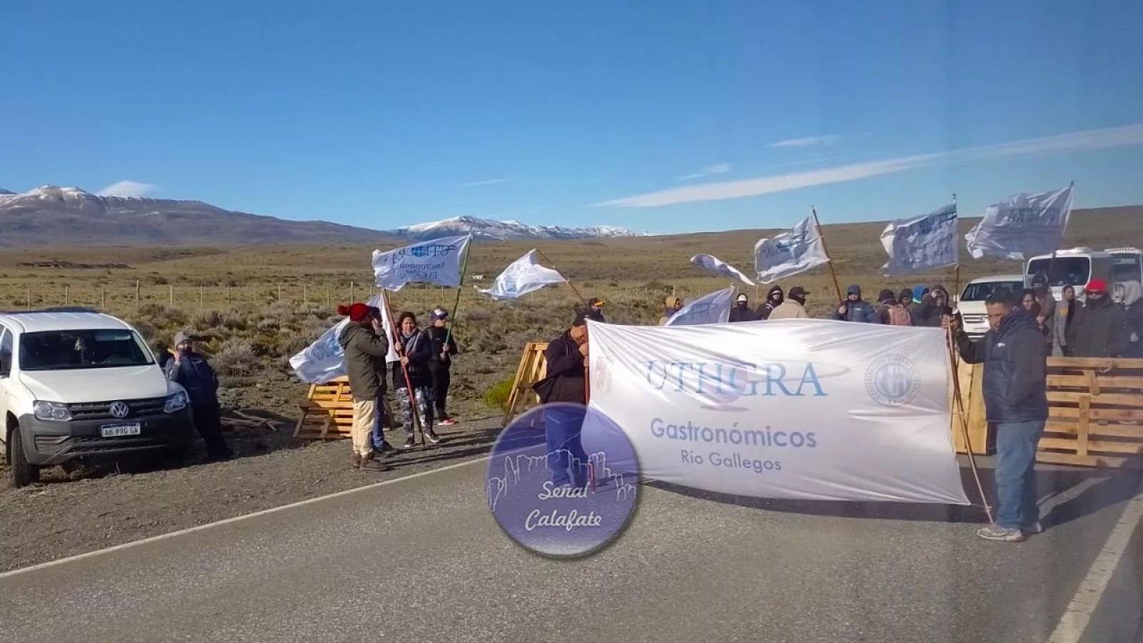 UTHGRA cortó la ruta que va al parque nacional Los Glaciares