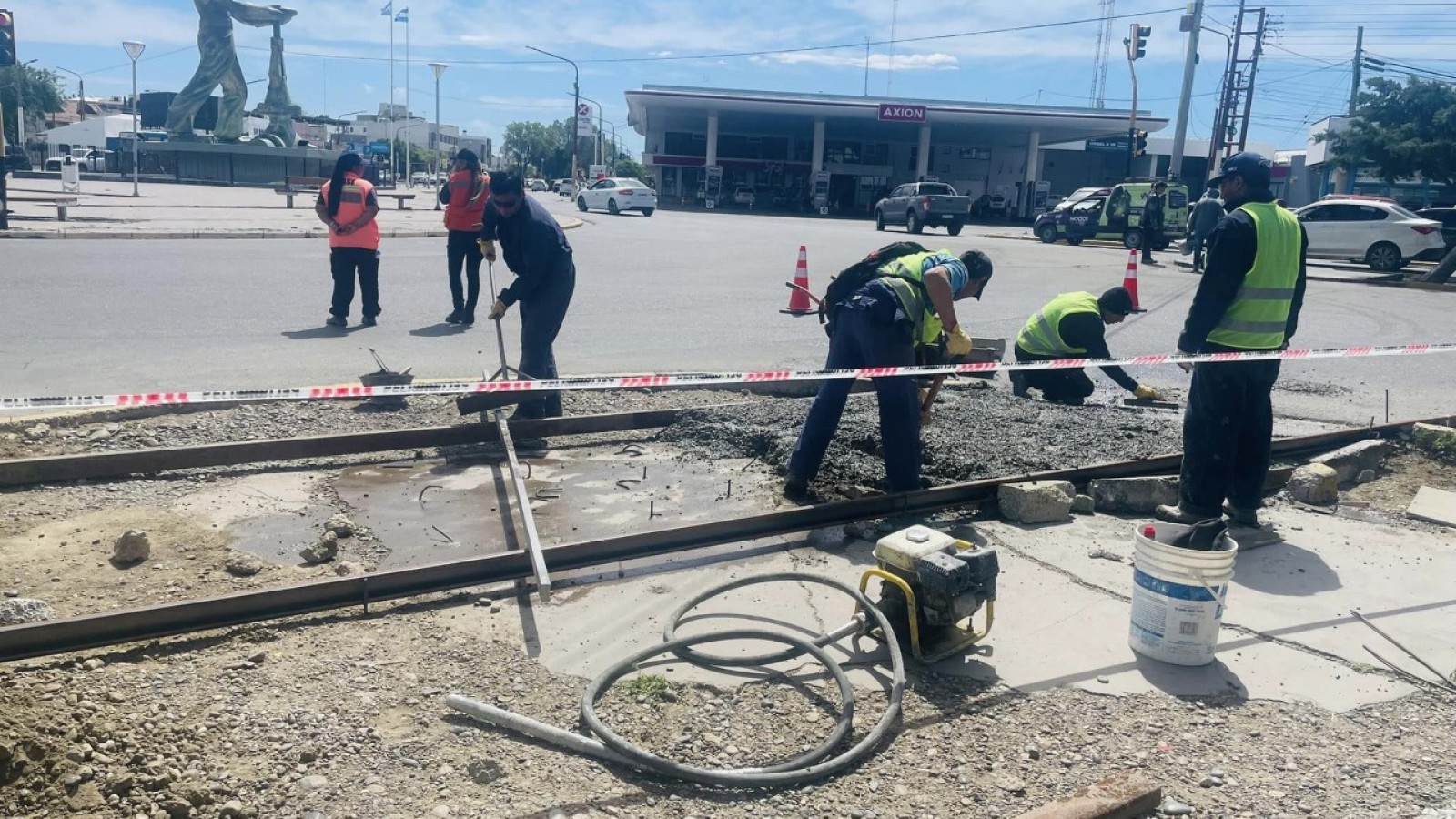 Hay trabajos en el casco céntrico de la ciudad