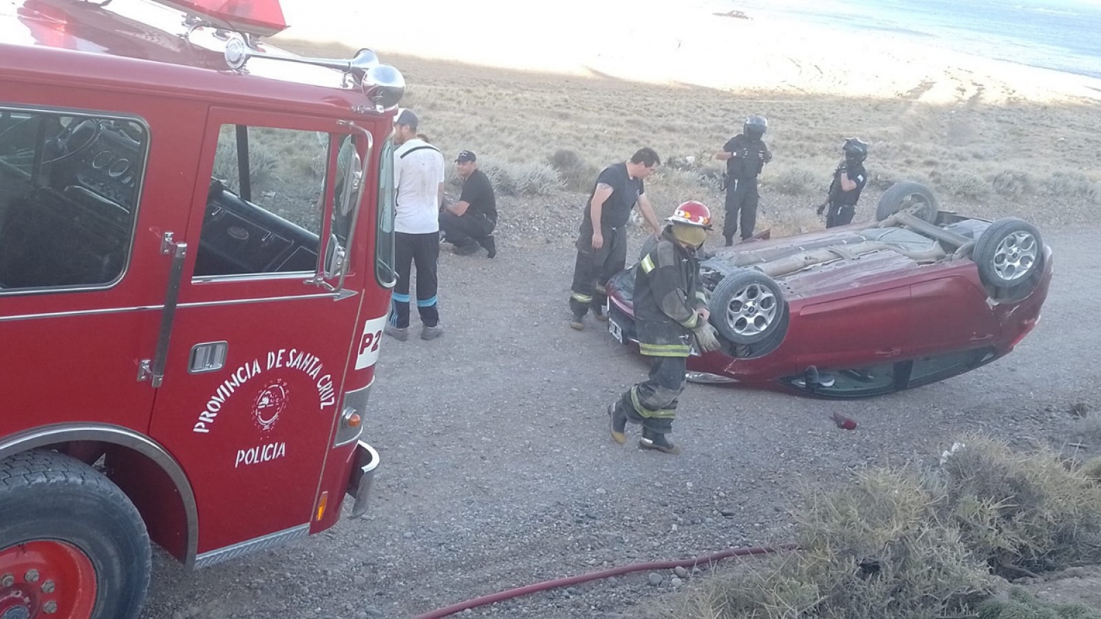 Los heridos fueron llevados al centro asistencial.