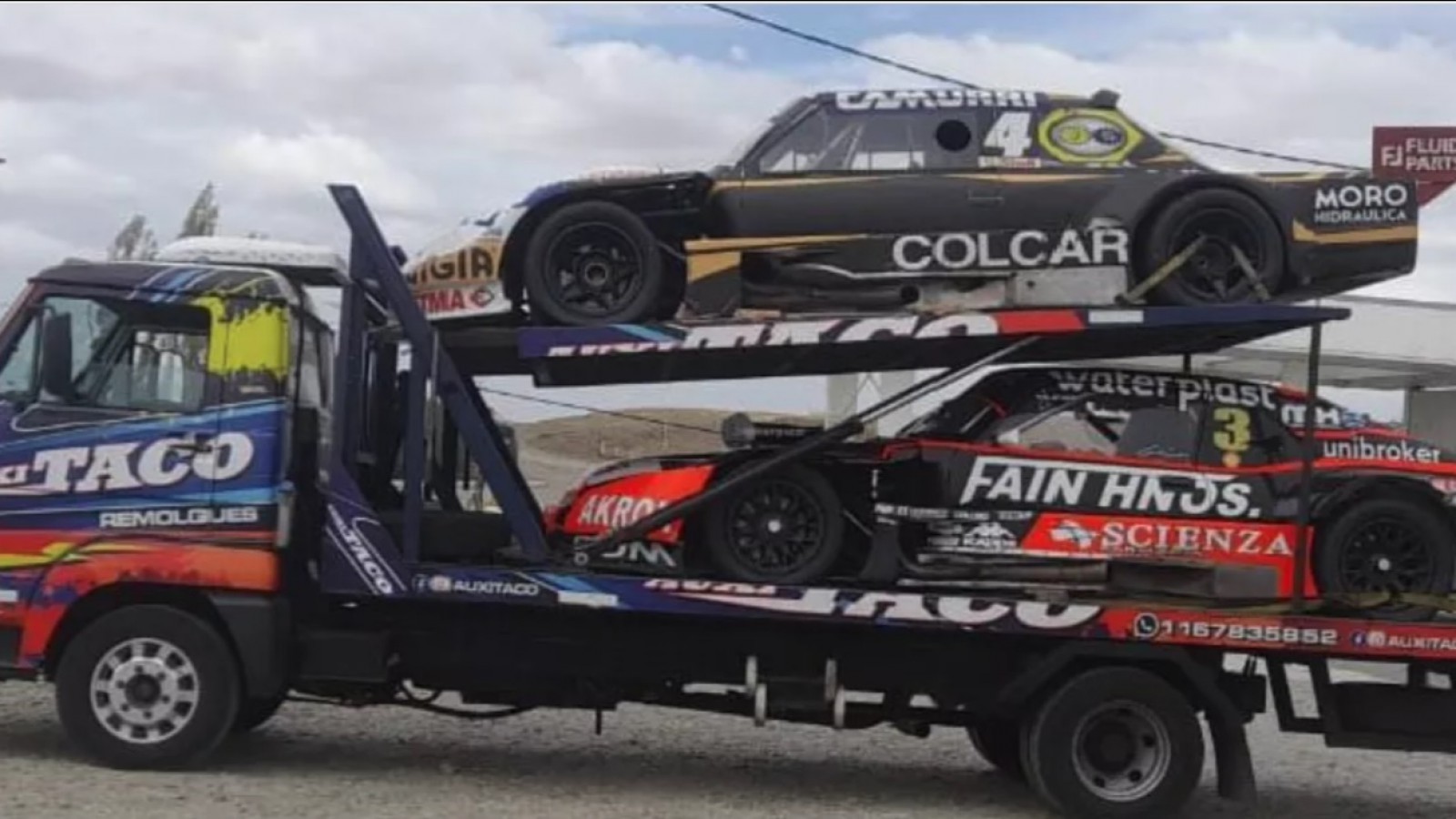 Los autos que llegaron para probar el circuito