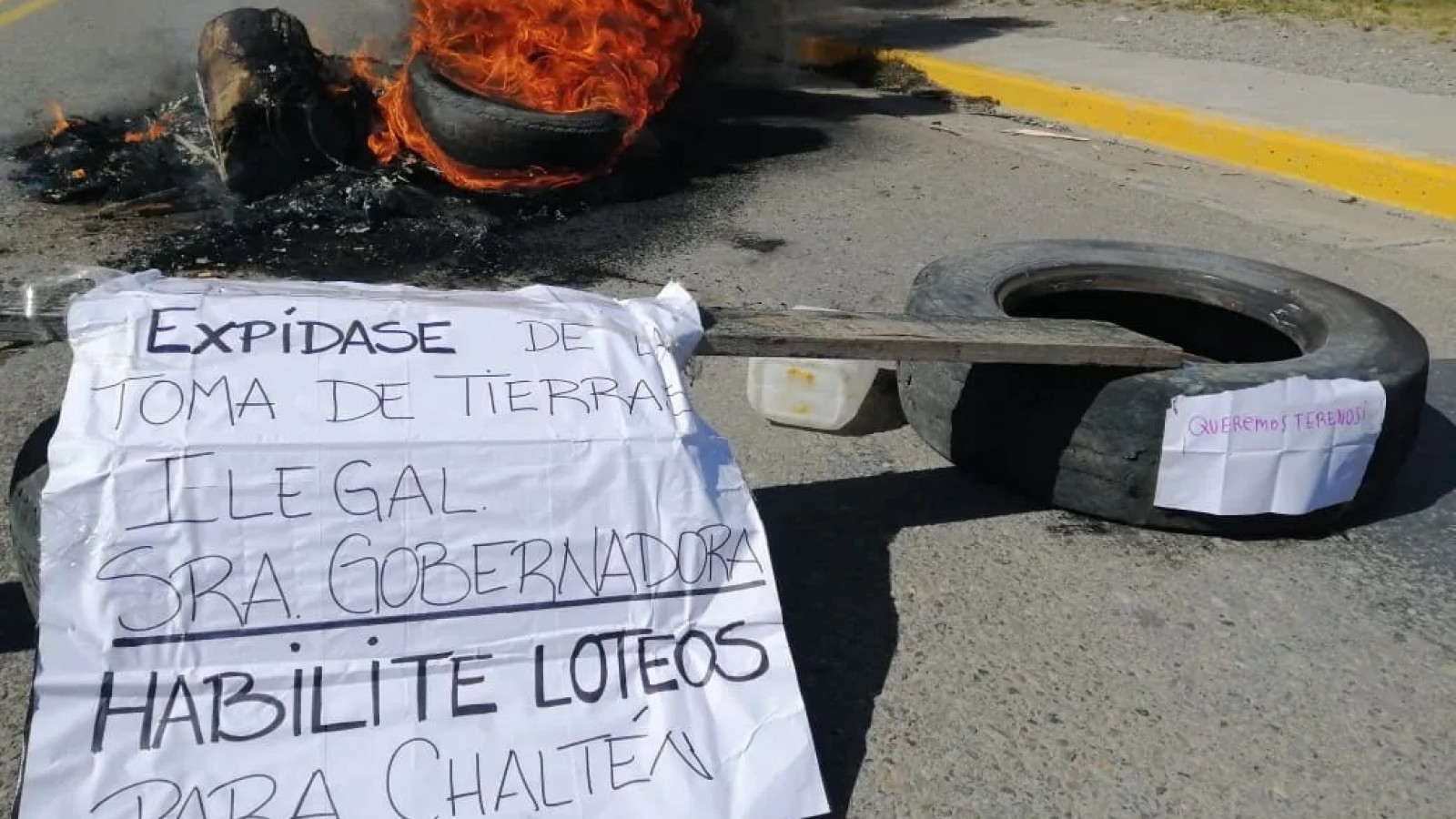 El corte fue en reclamo por la crisis habitacional.