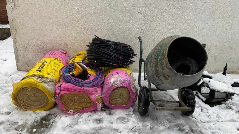 La mezcladora y los demás elementos fueron recuperados