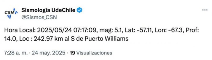 ¿Por qué tiembla tanto en el sur? Registran nuevo sismo de 5.1 en región austral de Chile este sábado