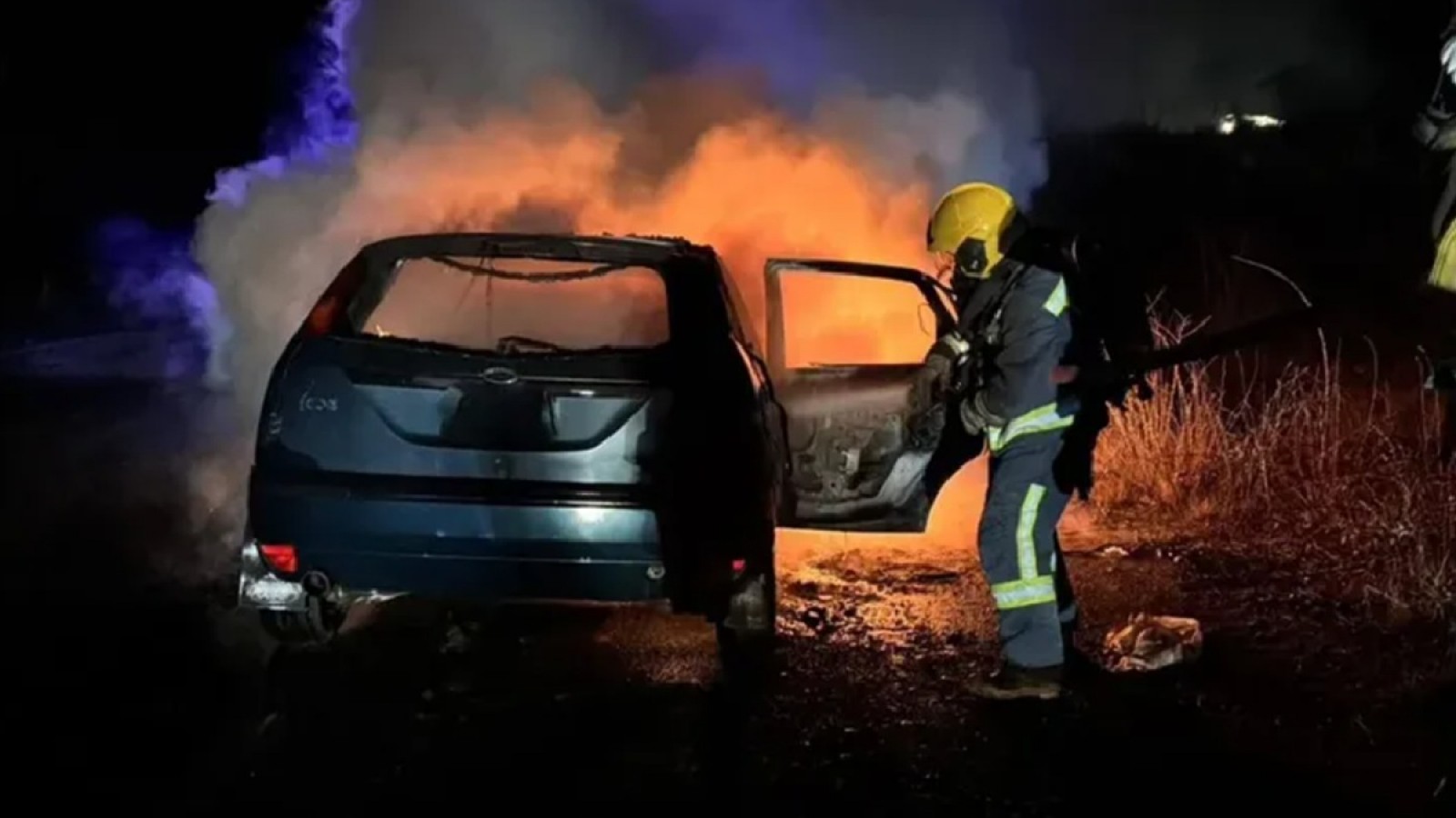 Así quedó el vehículo