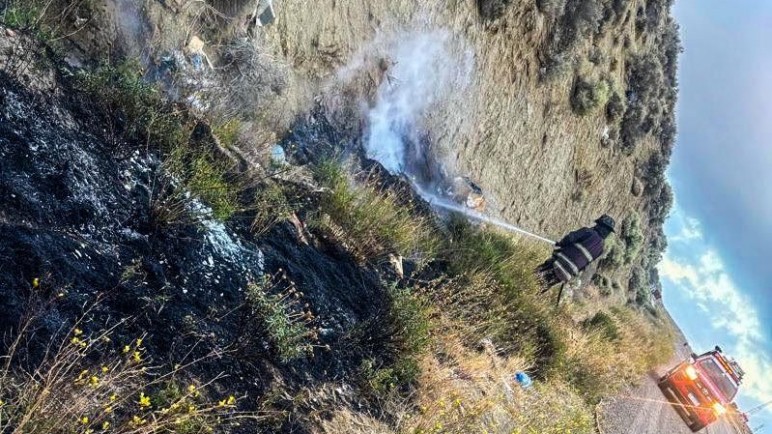 Los bomberos lograron sofocar el fuego
