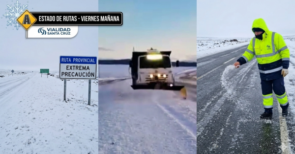 The state of the routes in Santa Cruz by the time of snow and frost