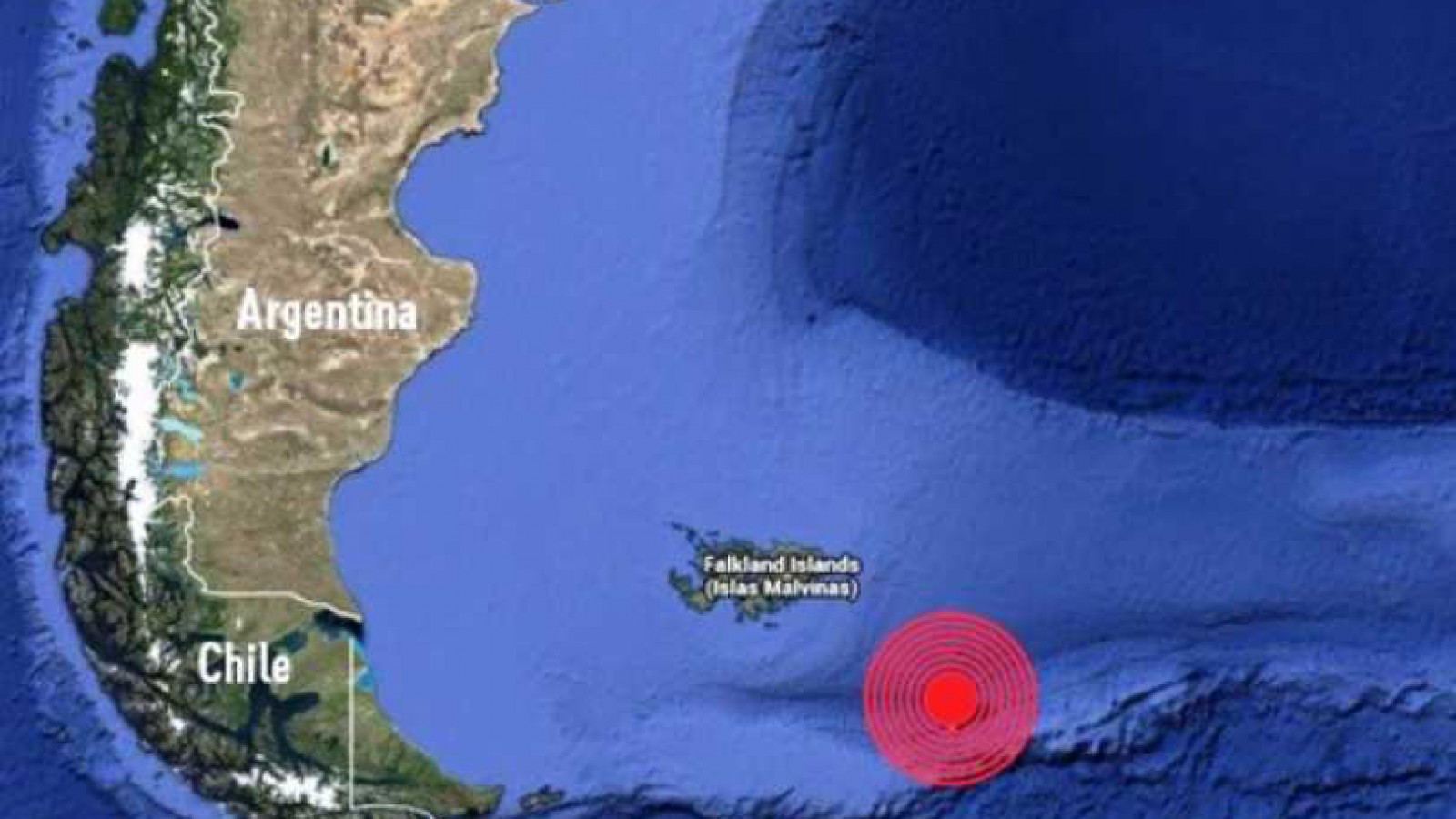 Un temblor de magnitud 6,9 al sureste de las islas Malvinas