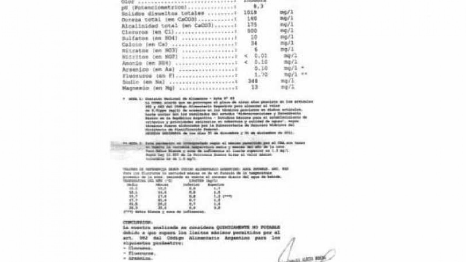 Se confirma que el agua de Deseado no es apta para el consumo humano