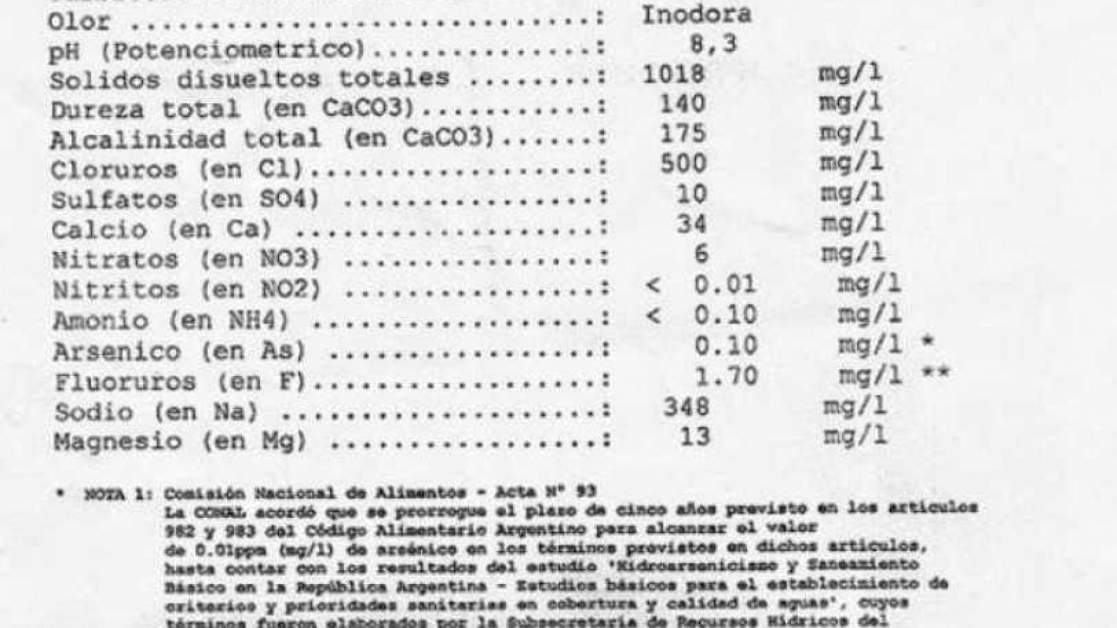 Increíble: diputado mandó a comisión un pedido de informe sobre la cantidad de arsénico del agua de Deseado