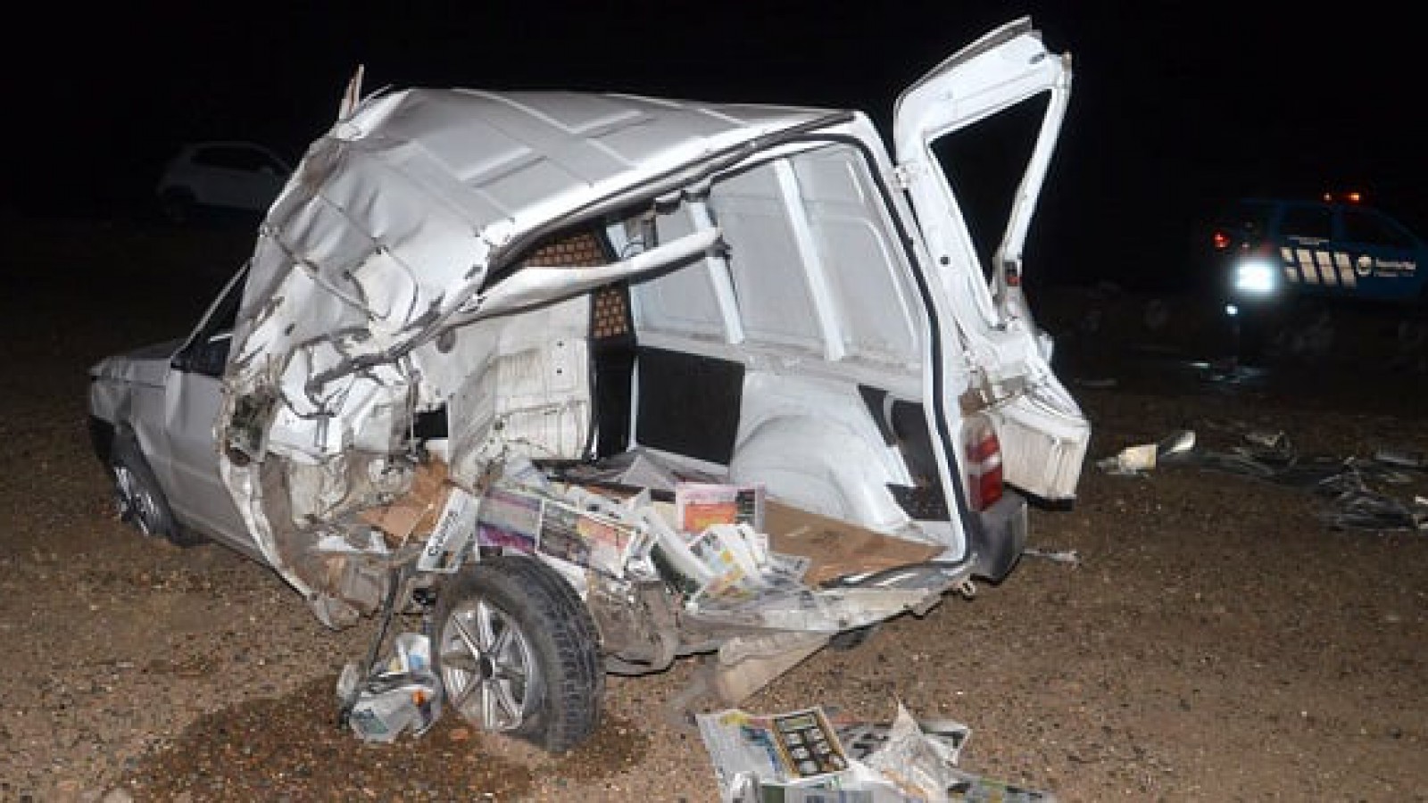 Se accidentó la camioneta que trasladaba diarios regionales