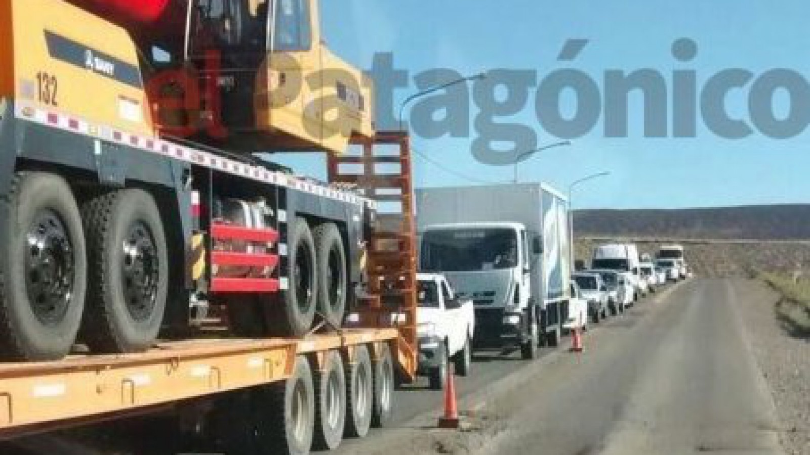 Largas filas por el corte parcial de Austral en Ruta 3